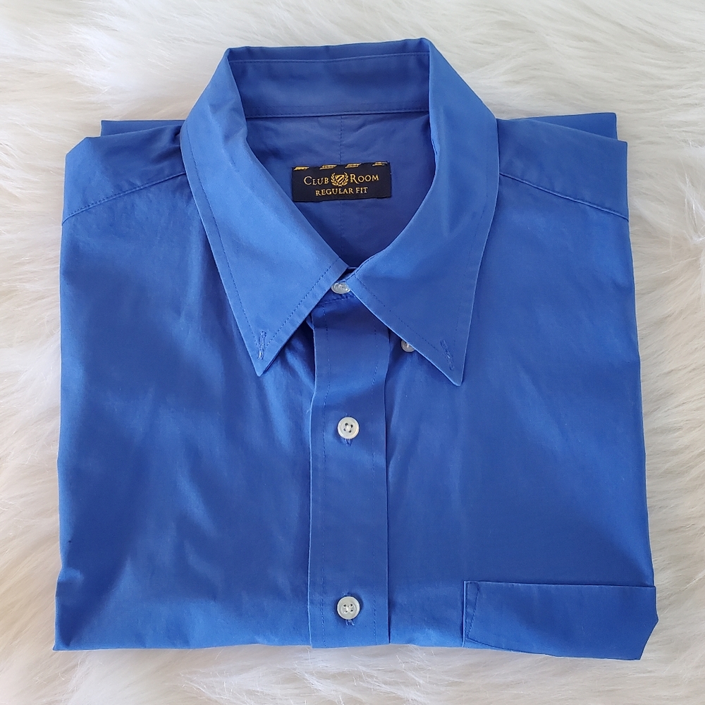 CLUB ROOM - MEN'S SHIRT 16 1/2 (32/33) LARGE REGULAR FIT